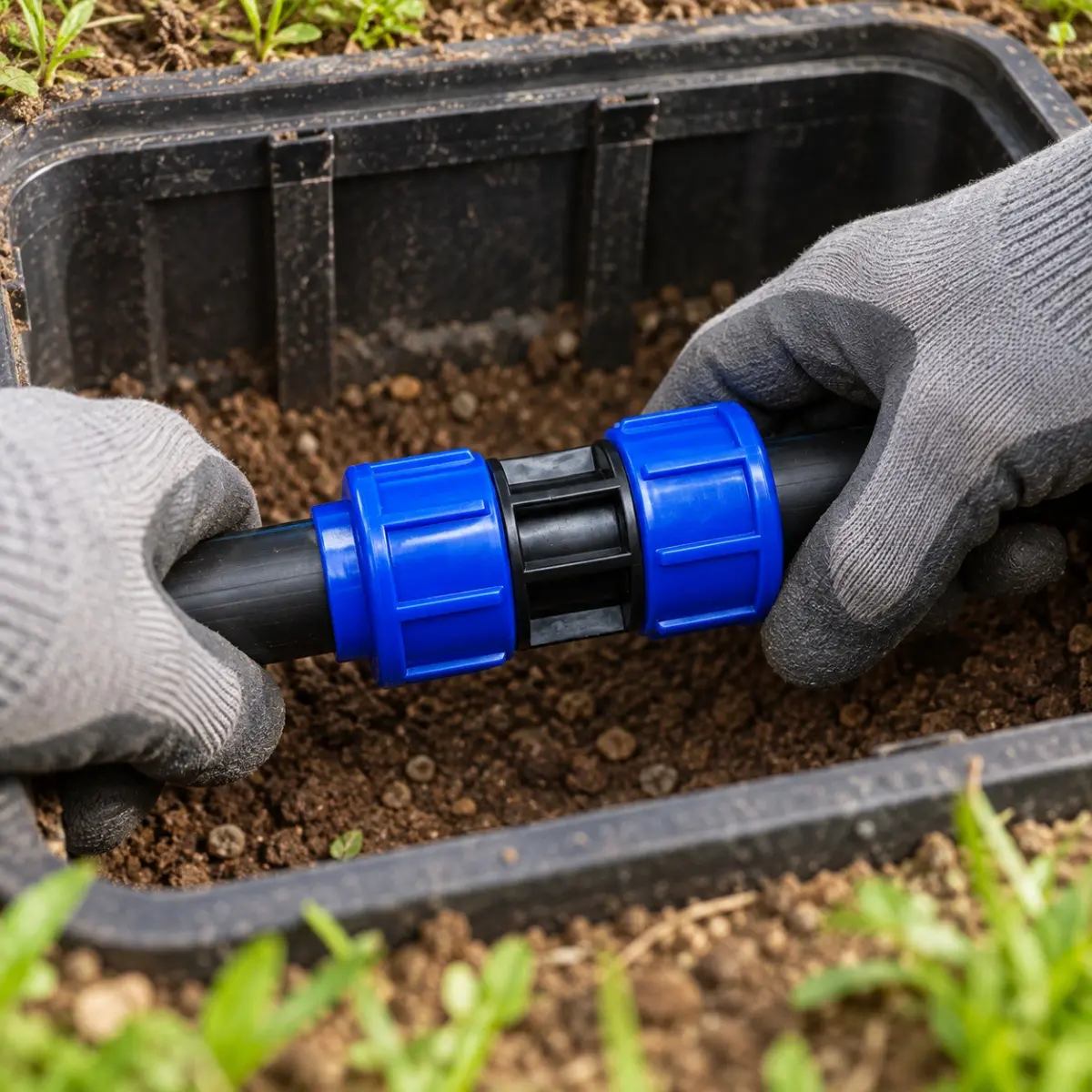 União de Compressão PEAD 25 mm – Luva para Tubo e Mangueira PEAD