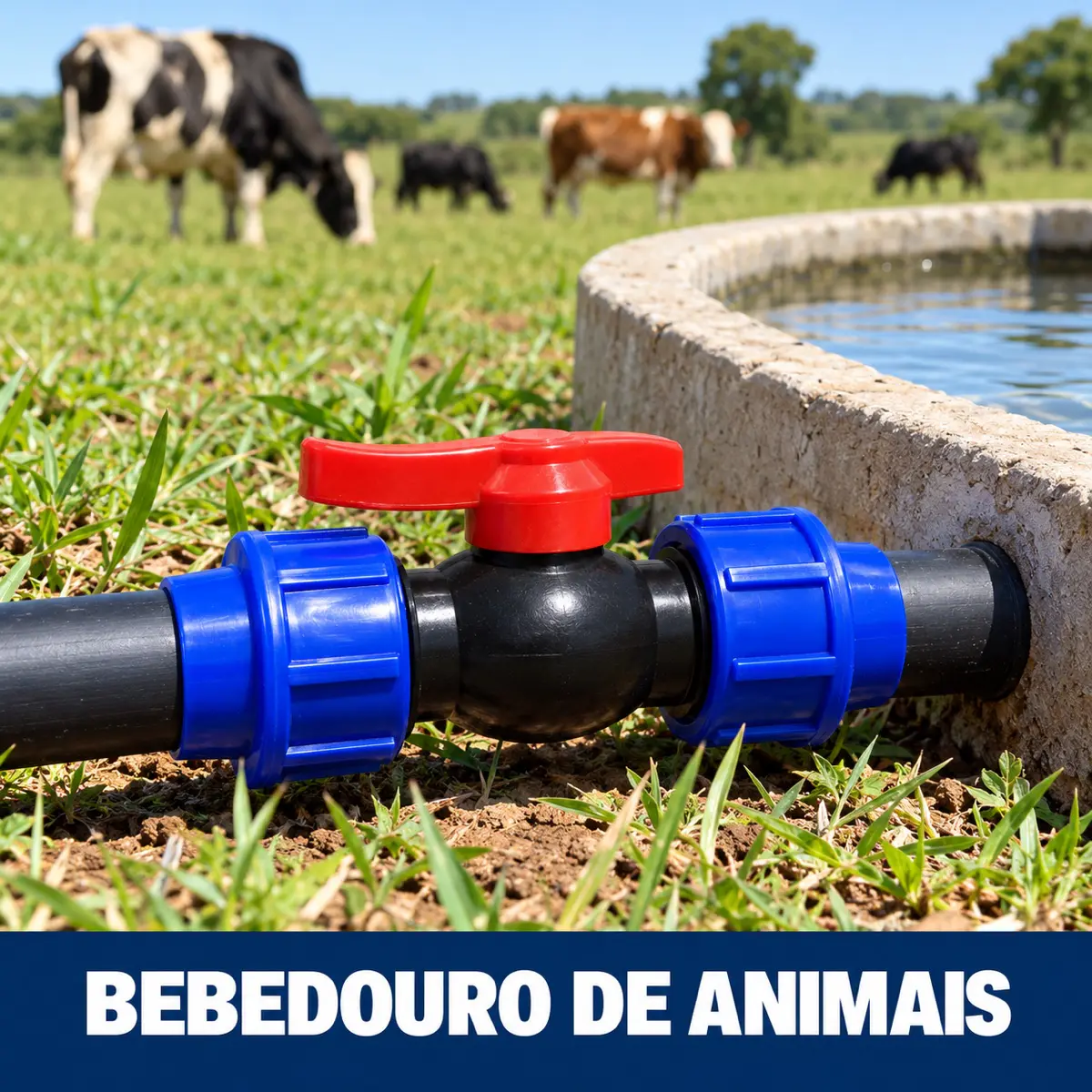 Registro de Esfera PEAD 32 mm – Válvula de Compressão Dupla União