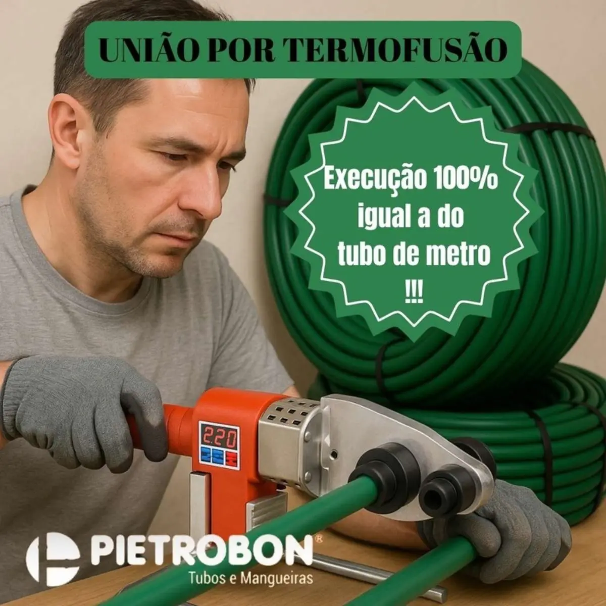 Tubo PPR 20 mm PN 20 Rolo 50 m – Água Quente e Fria