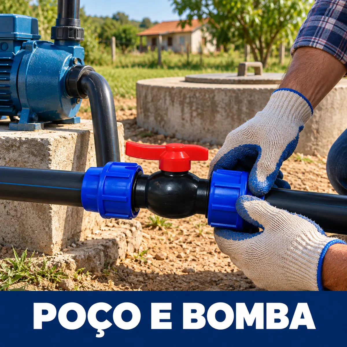 Registro de Esfera PEAD 32 mm – Válvula de Compressão Dupla União