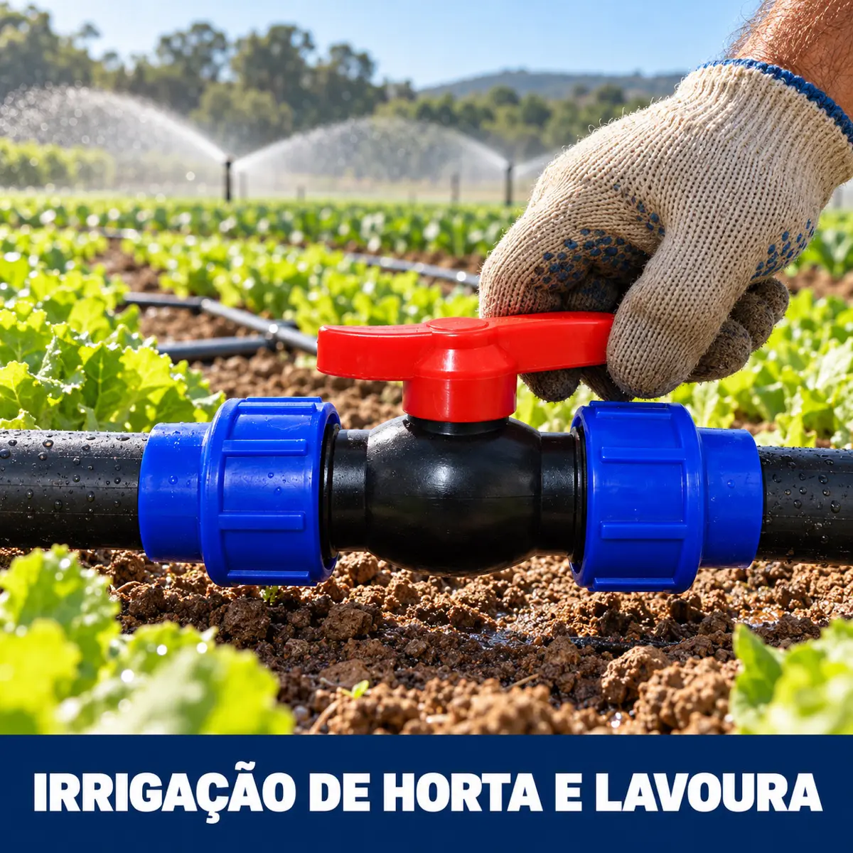 Registro de Esfera PEAD 32 mm – Válvula de Compressão Dupla União