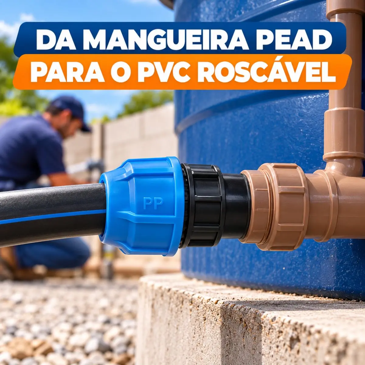 Adaptador Fêmea de Compressão PEAD 32 mm x 1" – Rosca Fêmea