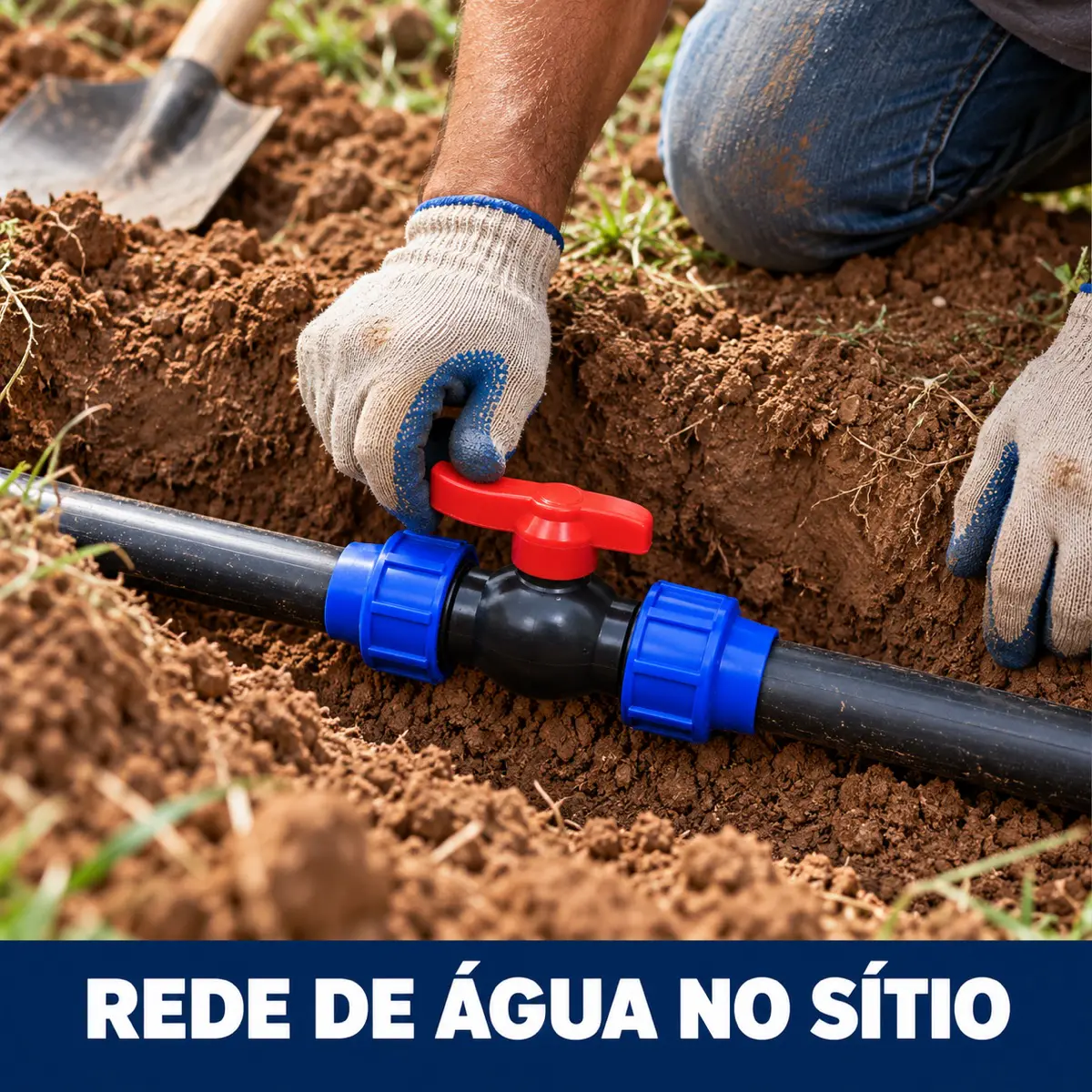 Registro de Esfera PEAD 32 mm – Válvula de Compressão Dupla União