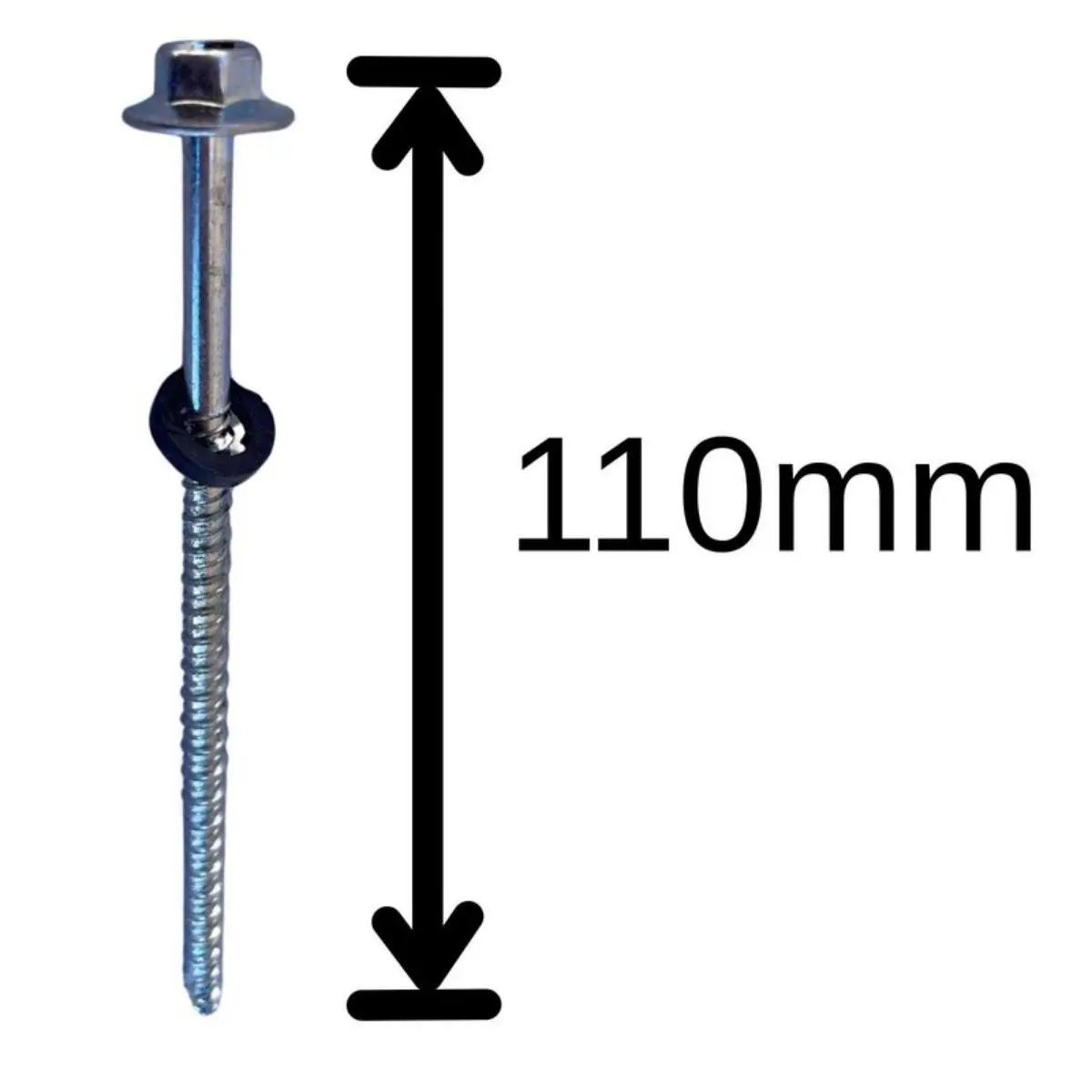 Parafuso 1/4" x 110 mm Ponta Agulha Zincado (Pacote com 200)