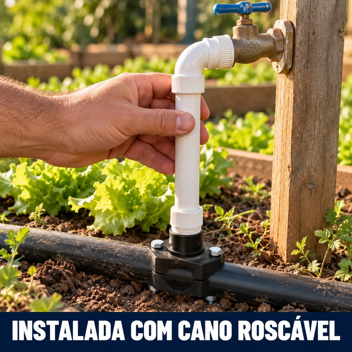 Colar de Tomada PEAD 40 mm x 1" – Abraçadeira de Derivação