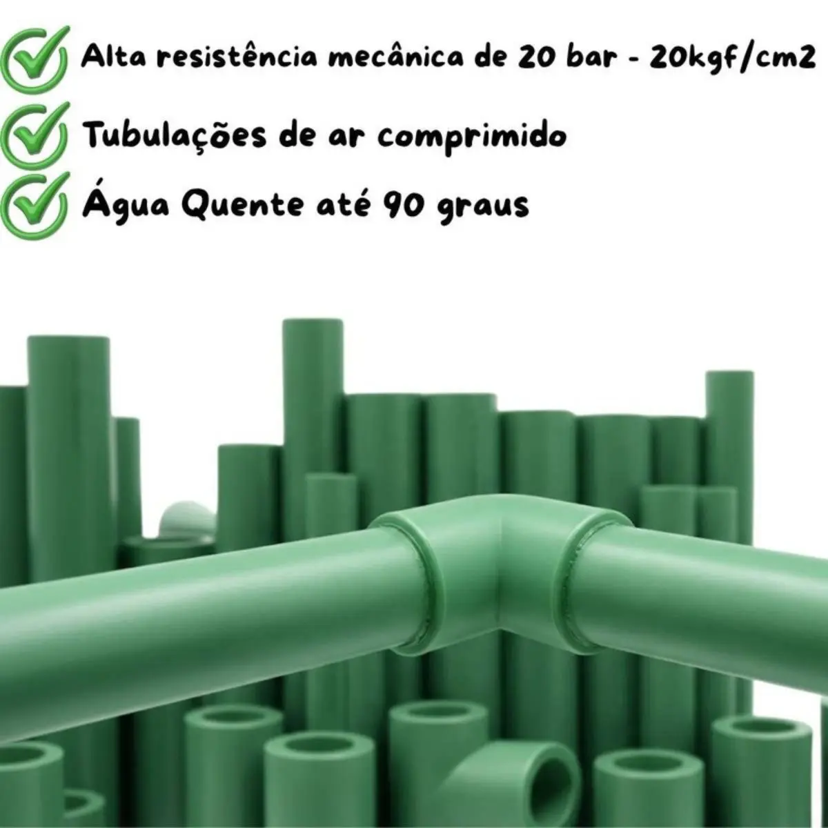 Joelho 90° PPR 20 mm – Conexão Termofusão Água Quente e Fria