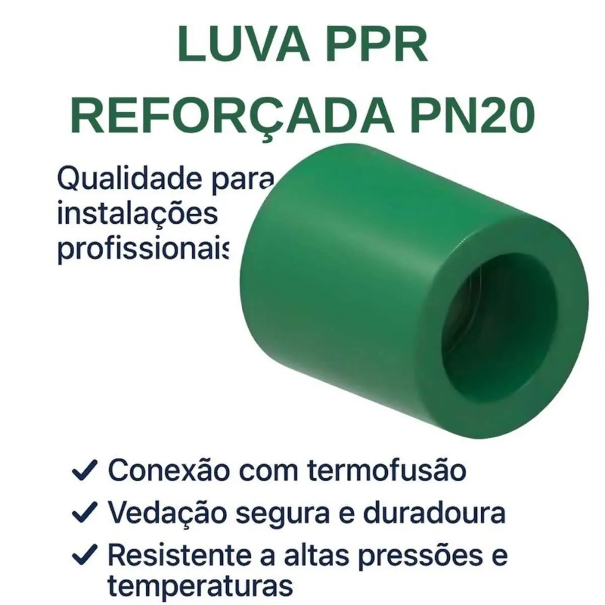 Luva PPR 40 mm – Conexão Termofusão Água Quente e Fria