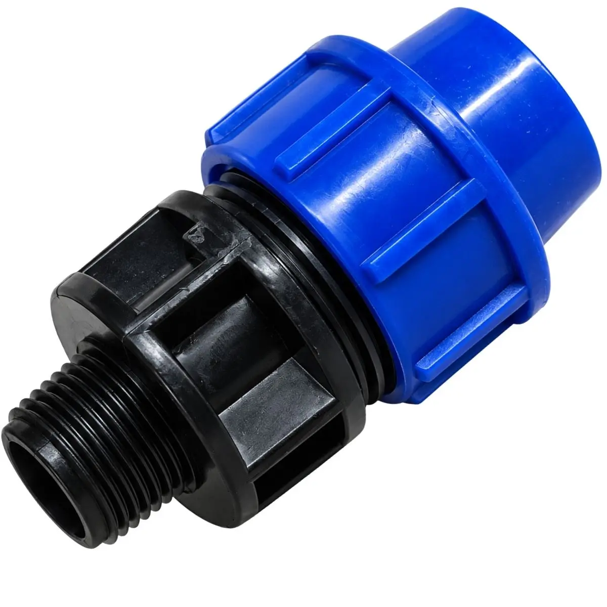 Adaptador Macho de Compressão PEAD 25 mm x 1/2" – Rosca Macho