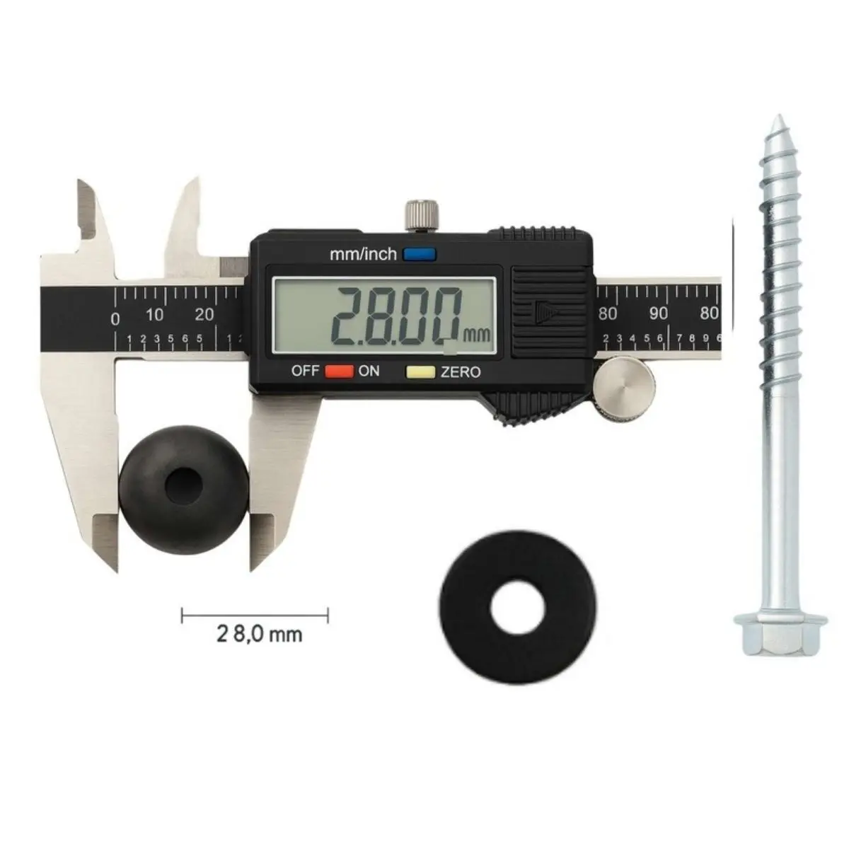 Parafuso Telheiro 5/16" x 180 mm com Vedação – Caixa 100 un