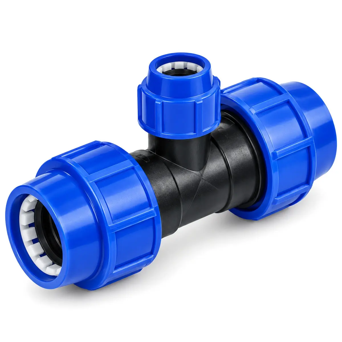 Tê Redutor de Compressão PEAD 32 x 20 x 32 mm – Derivação com Redução