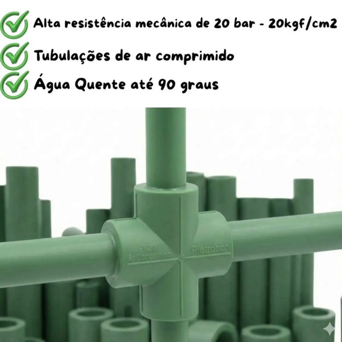Cruzeta PPR 25 mm – Conexão Cruz Termofusão