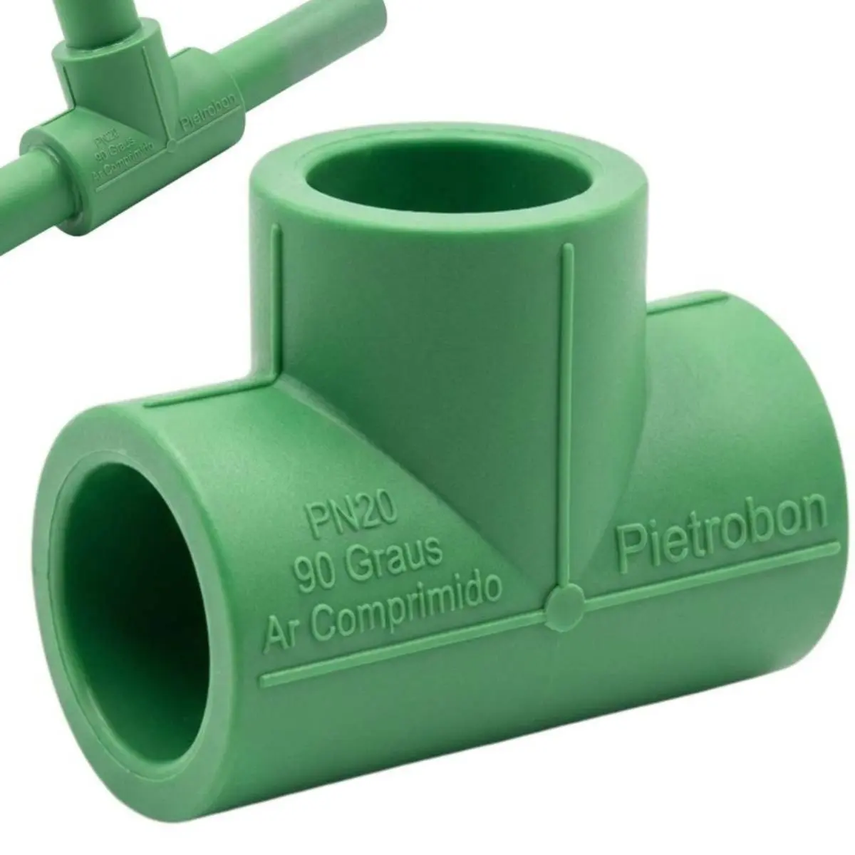 Tê PPR 25 mm – Conexão Termofusão Água Quente e Fria