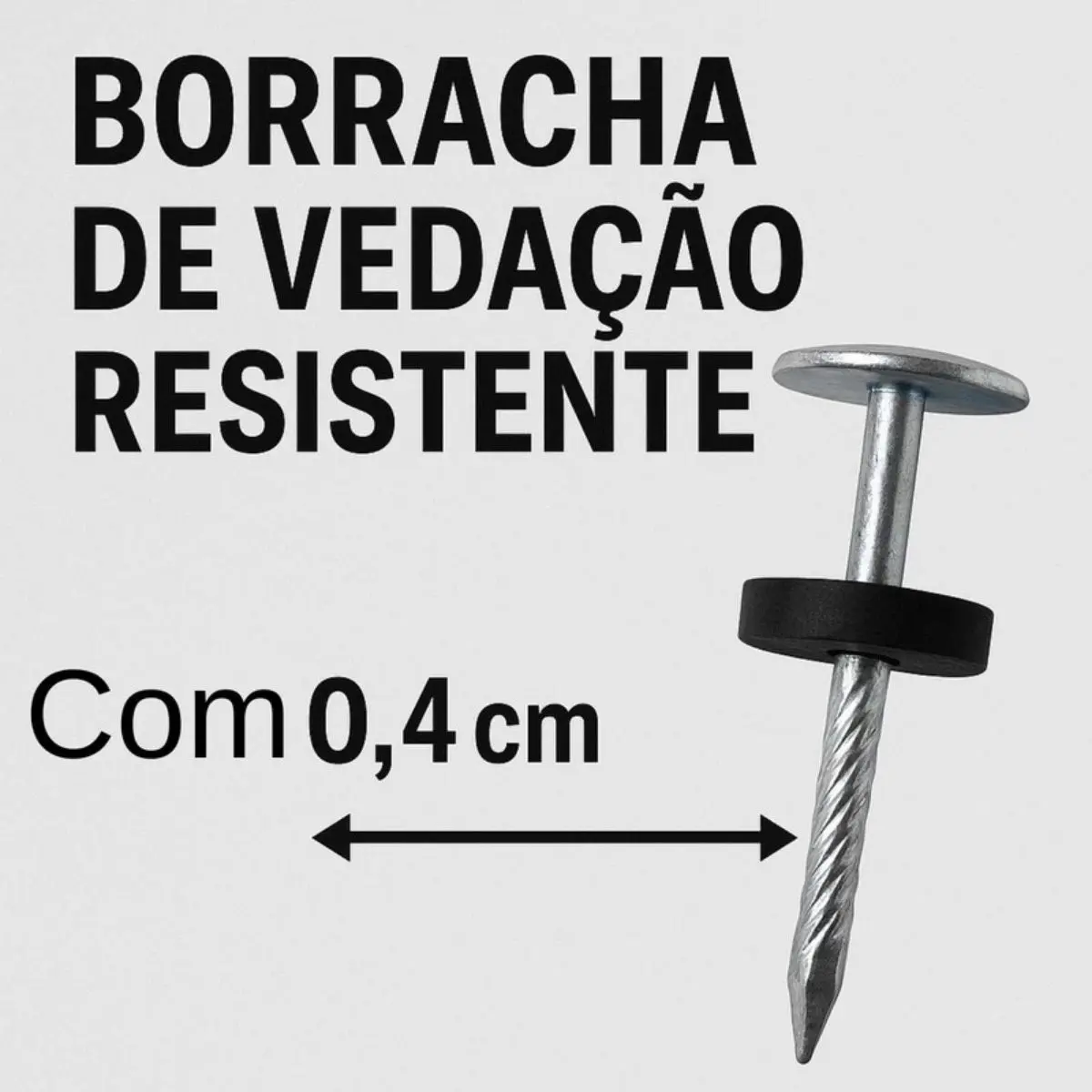 Prego Telheiro com Borracha 18x30 – Pacote 900 g