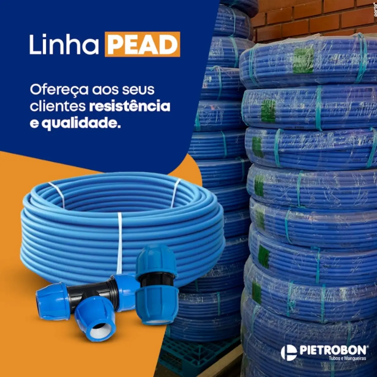 Adaptador Macho de Compressão PEAD 25 mm x 1/2" – Rosca Macho