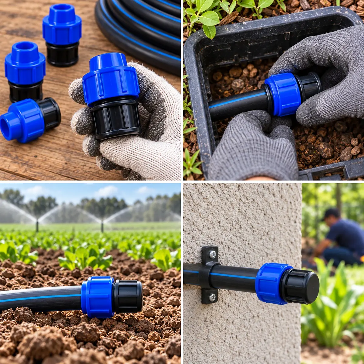 Tampão de Compressão PEAD 40 mm – Cap para Final de Linha